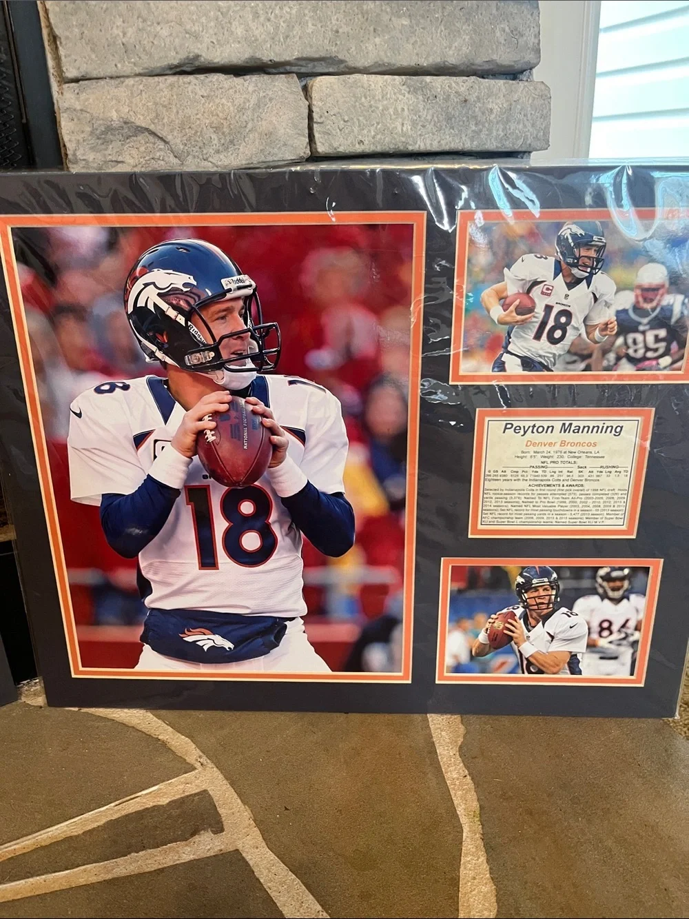 Peyton Manning framed collage posters